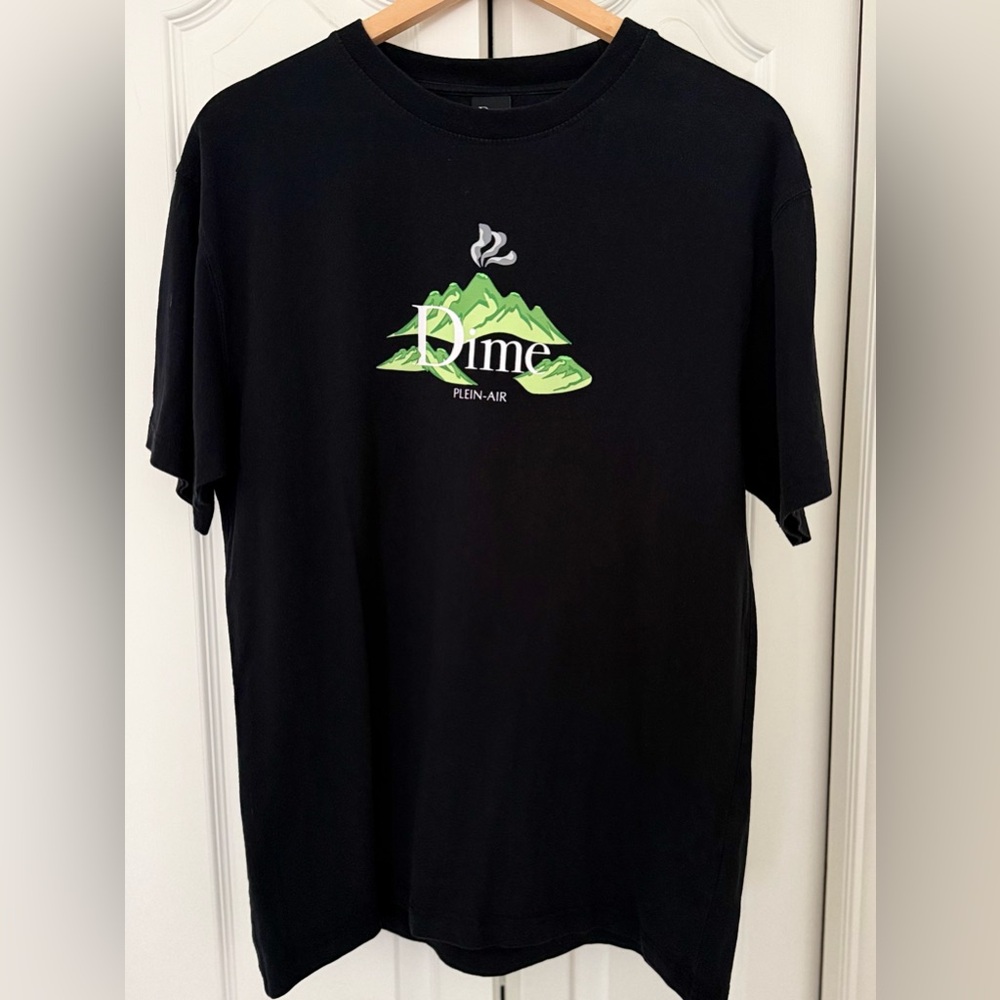 Dime Black Cotton T-Shirt